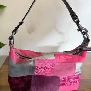 Coach Patchwork Pink and Silver Women's Bag